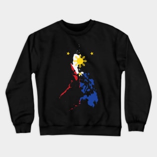 Filipino Map Philippines Flag Crewneck Sweatshirt